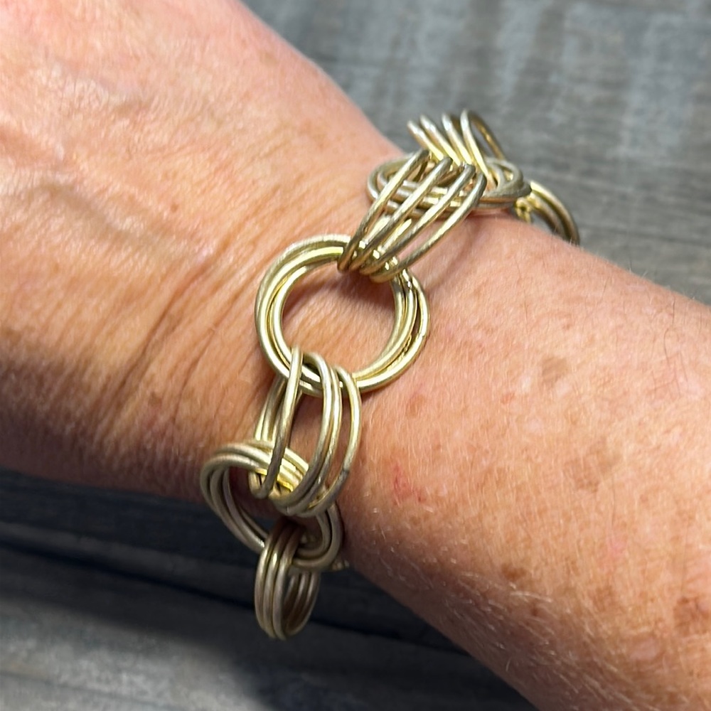 Lia sophia large gold charm bracelet